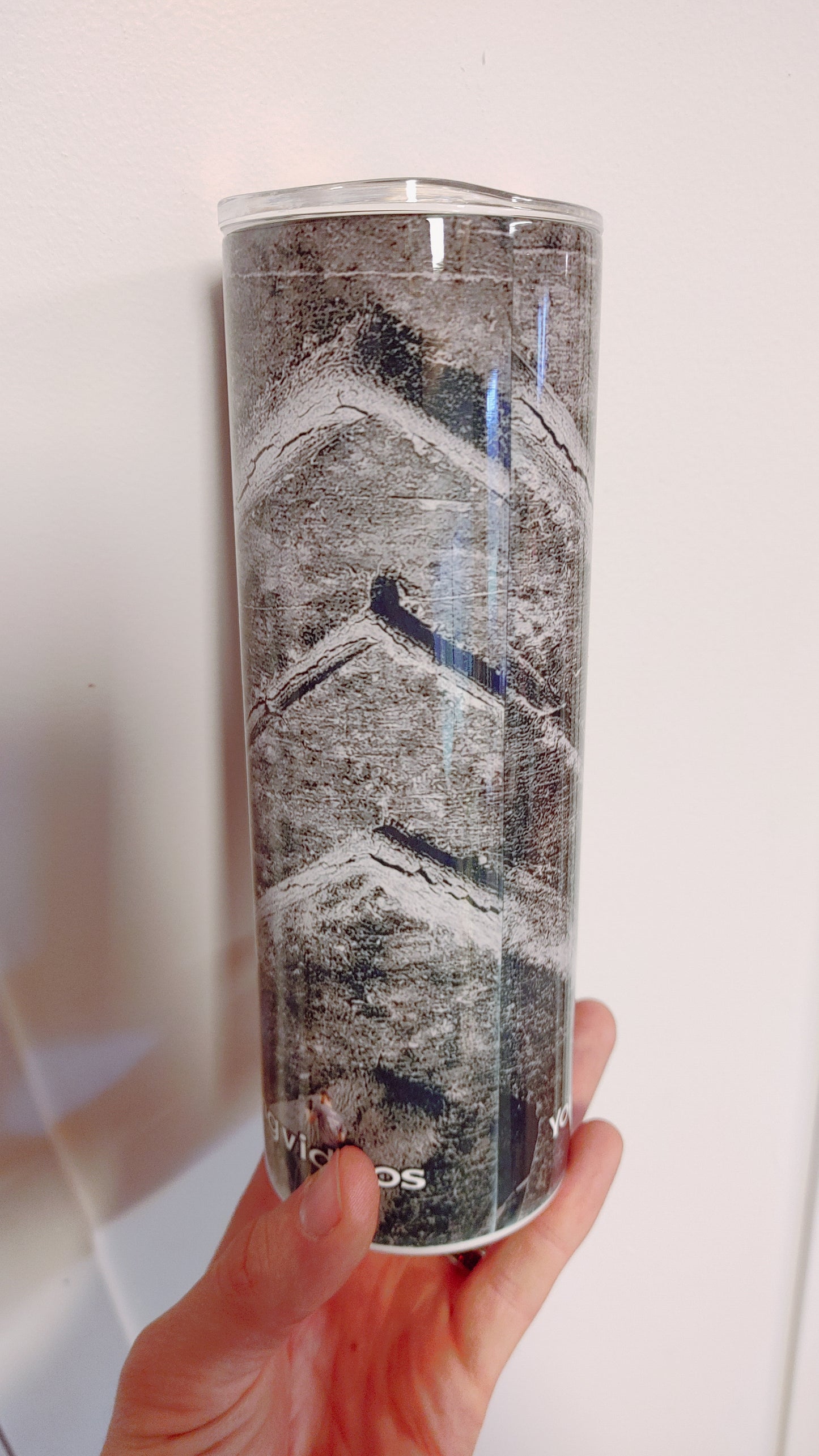 Tumbler - Tire Tread with All 4 Him Racing Videos Logo